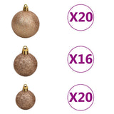 Artificial Pre-lit Christmas Tree with Ball Set LEDs 400 cm Green
