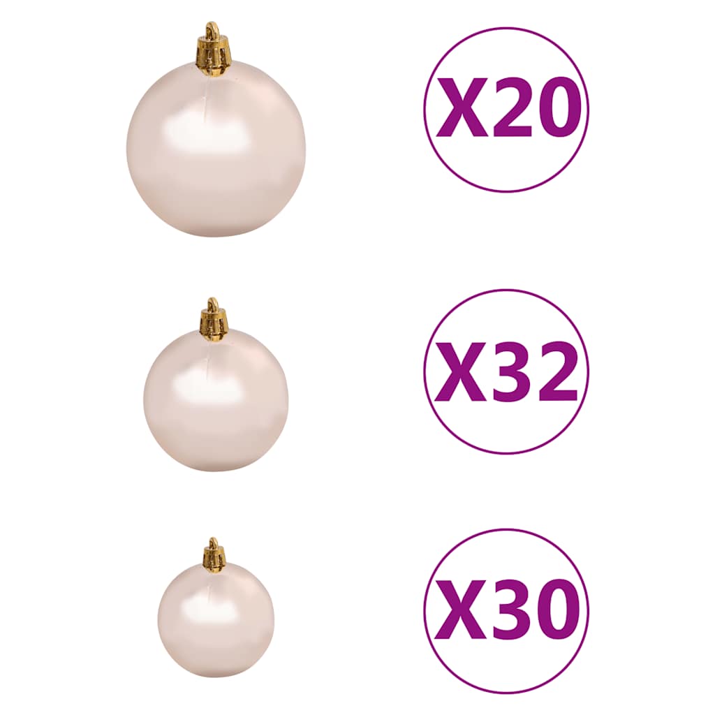 Artificial Pre-lit Christmas Tree with Ball Set LEDs 400 cm White