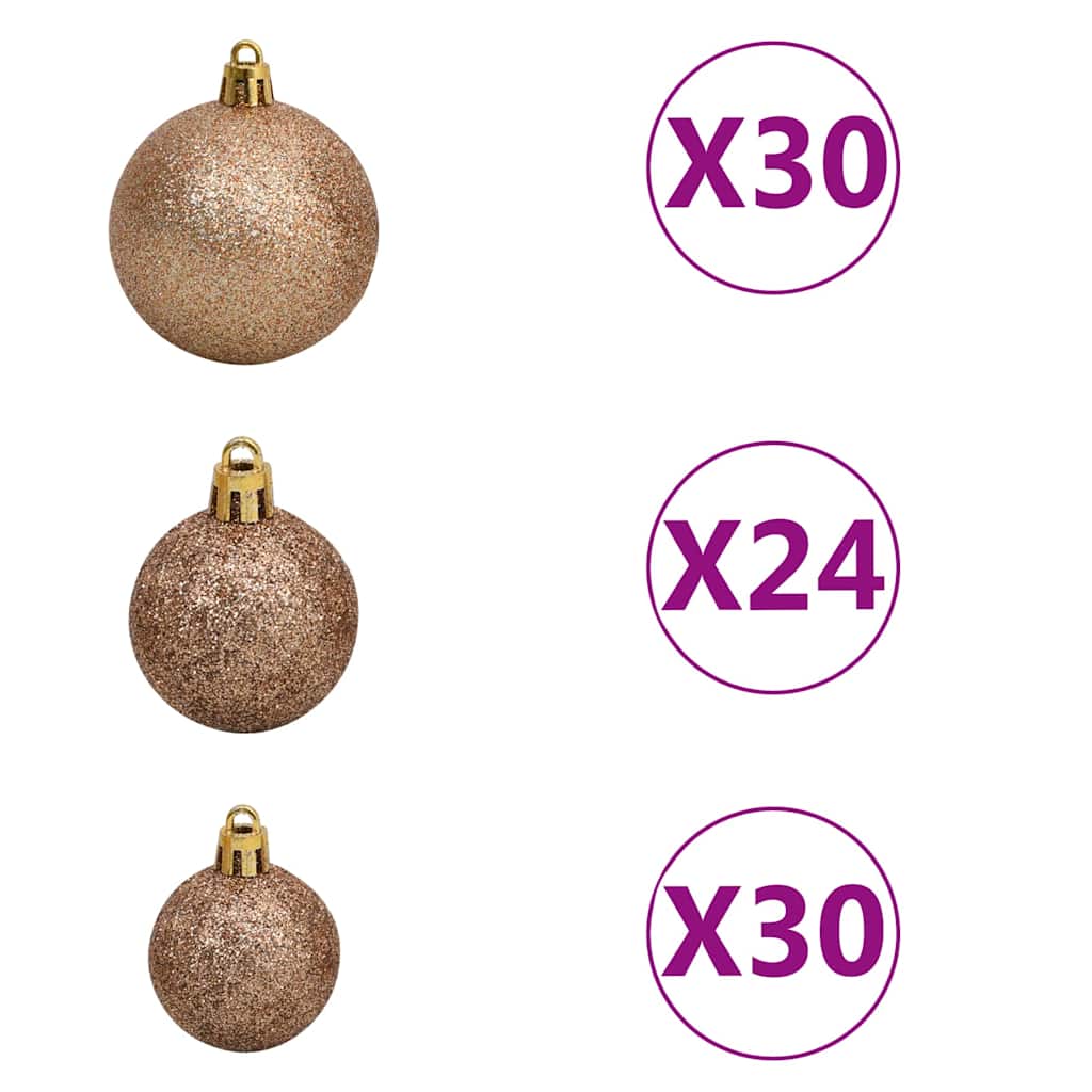 Artificial Pre-lit Christmas Tree with Ball Set 500 cm Green