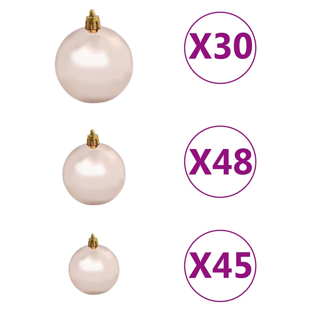 Artificial Pre-lit Christmas Tree with Ball Set 500 cm Green
