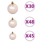 Artificial Pre-lit Christmas Tree with Ball Set 500 cm Green