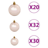 Artificial Christmas Tree LEDs&Ball Set&Flocked Snow Green 400cm
