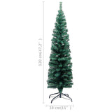 Slim Artificial Pre-lit Christmas Tree with Ball Set Green 120 cm - Extra Image