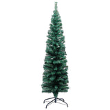 Slim Artificial Pre-lit Christmas Tree with Ball Set Green 120 cm