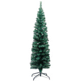 Slim Artificial Pre-lit Christmas Tree with Ball Set Green 150 cm