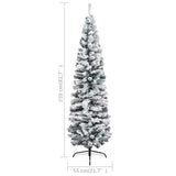 Slim Artificial Pre-lit Christmas Tree with Ball Set Green 210 cm