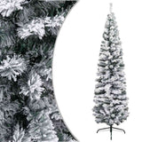 Slim Artificial Pre-lit Christmas Tree with Ball Set Green 240 cm