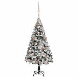 Artificial Pre-lit Christmas Tree with Ball Set LEDs Green 120 cm