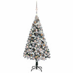 Artificial Pre-lit Christmas Tree with Ball Set Green 150cm PVC
