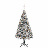 Artificial Pre-lit Christmas Tree with Ball Set Green 150 cm PVC