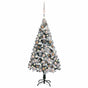 Artificial Pre-lit Christmas Tree with Ball Set Green 150cm PVC