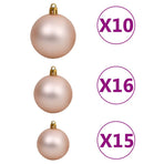 Artificial Pre-lit Christmas Tree with Ball Set Green 210 cm PVC