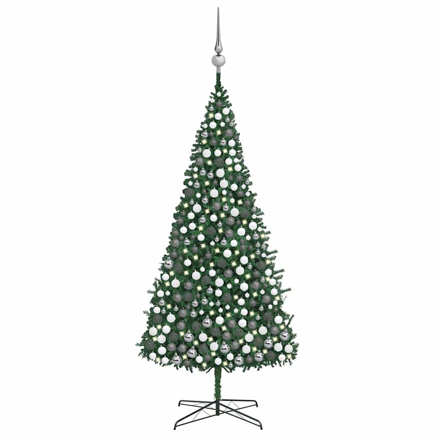 Artificial Pre-lit Christmas Tree with Ball Set LEDs 400 cm Green