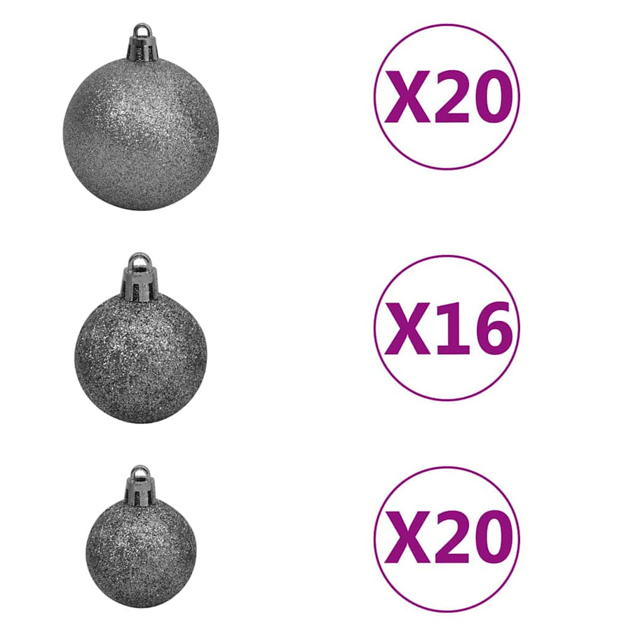 Artificial Pre-lit Christmas Tree with Ball Set LEDs 400 cm Green