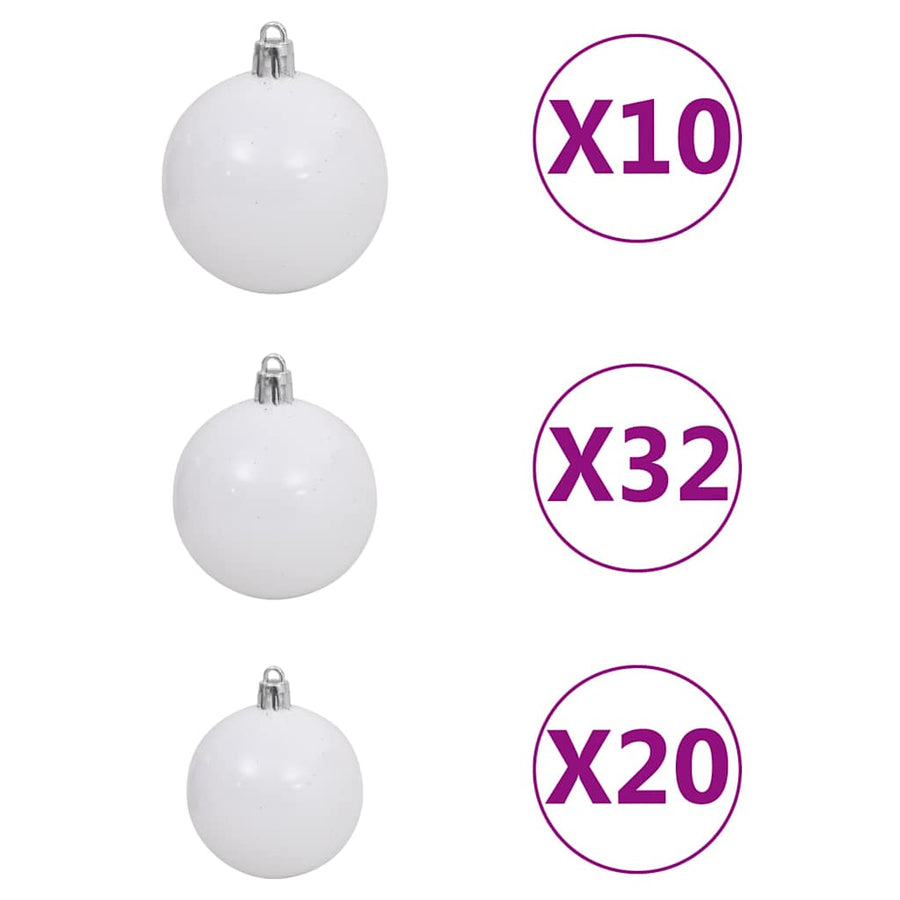 Artificial Pre-lit Christmas Tree with Ball Set LEDs 400 cm Green
