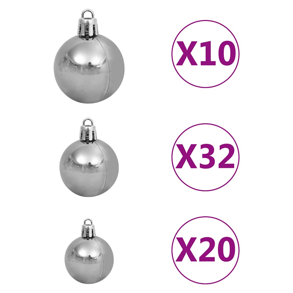 Artificial Pre-lit Christmas Tree with Ball Set LEDs 400 cm Green