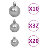 Artificial Pre-lit Christmas Tree with Ball Set LEDs 400 cm Green