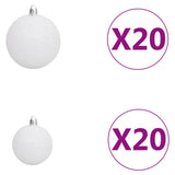 Artificial Pre-lit Christmas Tree with Ball Set LEDs 400 cm White