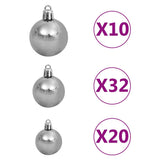 Artificial Pre-lit Christmas Tree with Ball Set LEDs 400 cm White - Extra Image