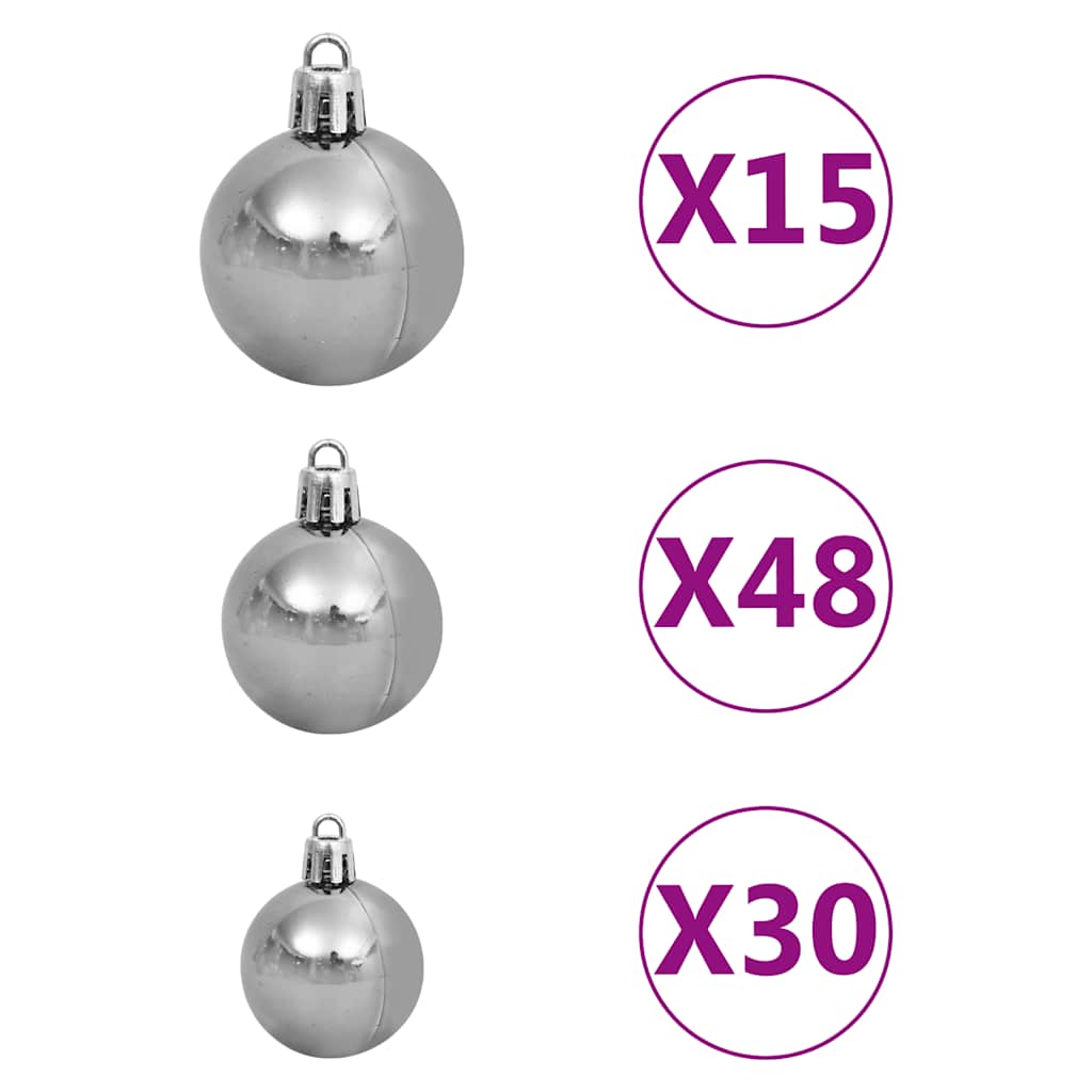 Artificial Pre-lit Christmas Tree with Ball Set 500 cm Green