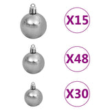 Artificial Pre-lit Christmas Tree with Ball Set 500 cm Green - Close-Up Angle