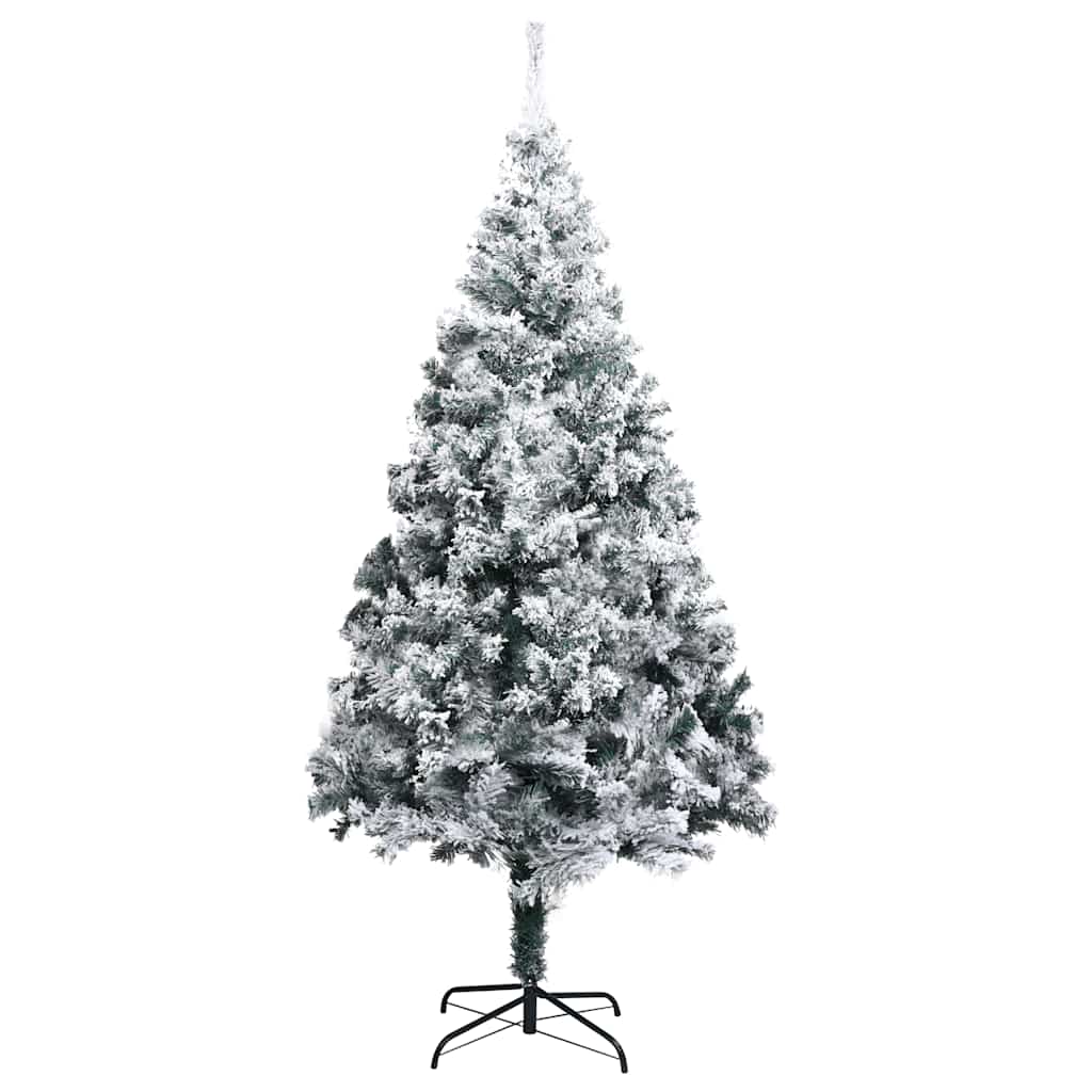 Artificial Christmas Tree LEDs&Ball Set&Flocked Snow Green 400cm