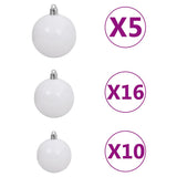 Artificial Christmas Tree LEDs&Ball Set&Flocked Snow Green 400cm - Rear View
