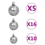 Artificial Christmas Tree LEDs&Ball Set&Flocked Snow Green 400cm - Close-Up Angle