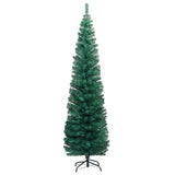 Slim Artificial Pre-lit Christmas Tree with Ball Set Green 240 cm