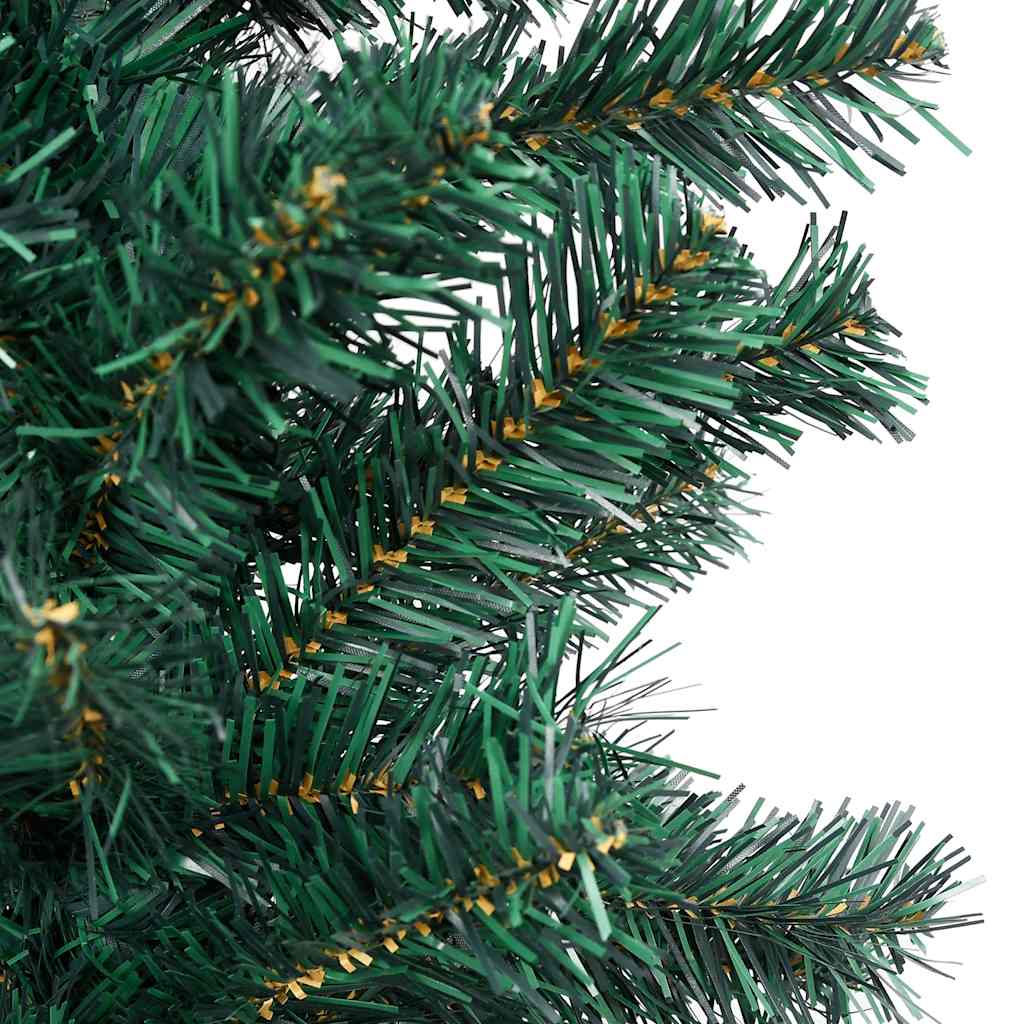 Slim Artificial Pre-lit Christmas Tree with Ball Set Green 240 cm