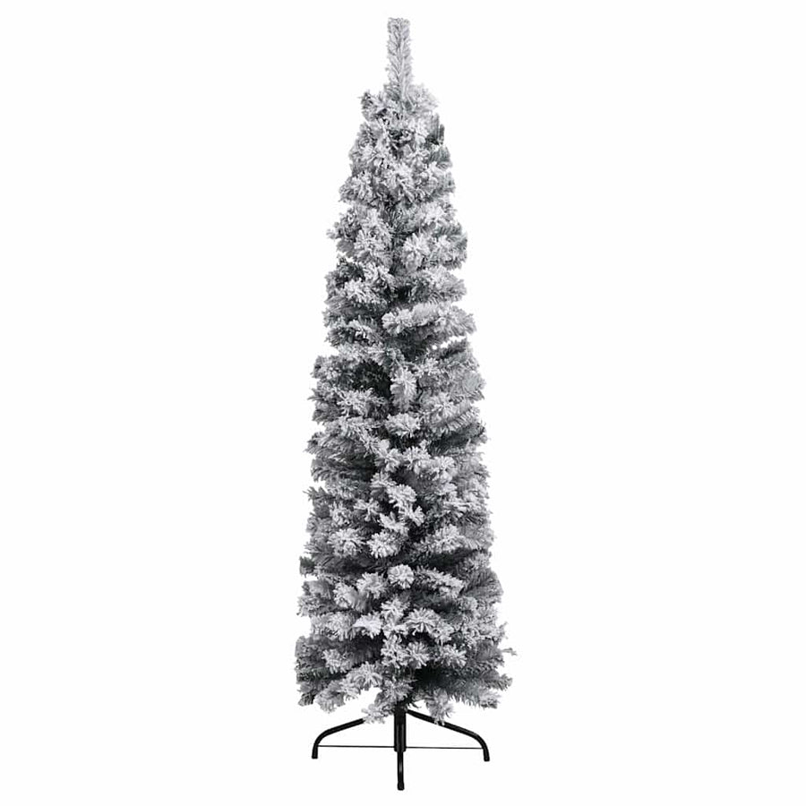 Slim Artificial Pre-lit Christmas Tree with Ball Set Green 150 cm