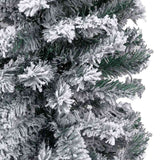 Slim Artificial Pre-lit Christmas Tree with Ball Set Green 150 cm