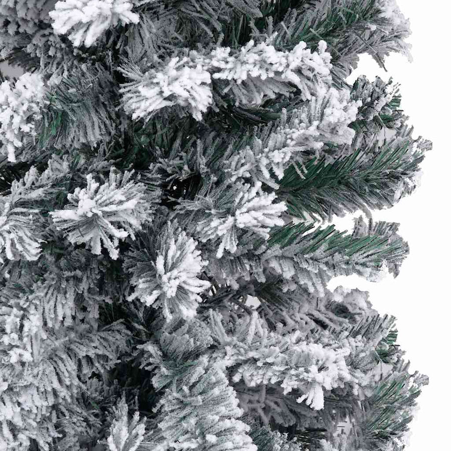 Slim Artificial Pre-lit Christmas Tree with Ball Set Green 150 cm