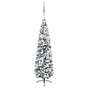 Slim Artificial Pre-lit Christmas Tree with Ball Set Green 180 cm