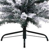 Slim Artificial Pre-lit Christmas Tree with Ball Set Green 180 cm