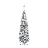 Slim Artificial Pre-lit Christmas Tree with Ball Set Green 240 cm