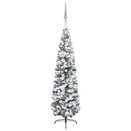 Slim Artificial Pre-lit Christmas Tree with Ball Set Green 240 cm