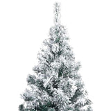 Artificial Pre-lit Christmas Tree with Ball Set Green 180 cm PVC - Top-Down View