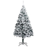 Artificial Pre-lit Christmas Tree with Ball Set Green 210 cm PVC - Front View