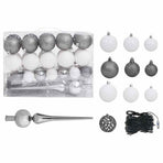 Artificial Pre-lit Christmas Tree with Ball Set Green 240cm PVC