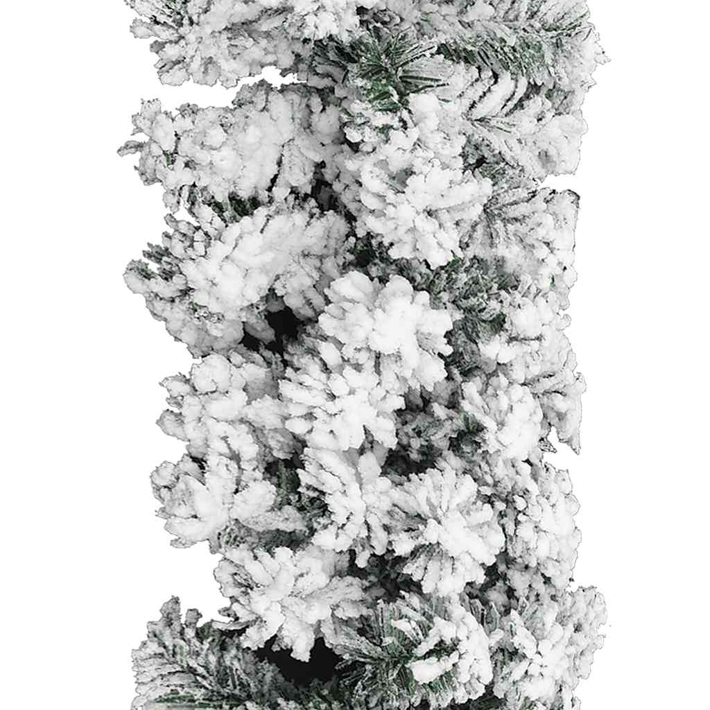 Christmas Garland with LEDs&Ball Set Green 5 m PVC