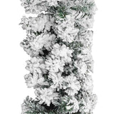 Christmas Garland with LEDs&Ball Set Green 10 m PVC - Side View