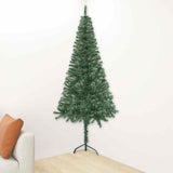 Corner Artificial Pre-lit Christmas Tree Green 120 cm PVC