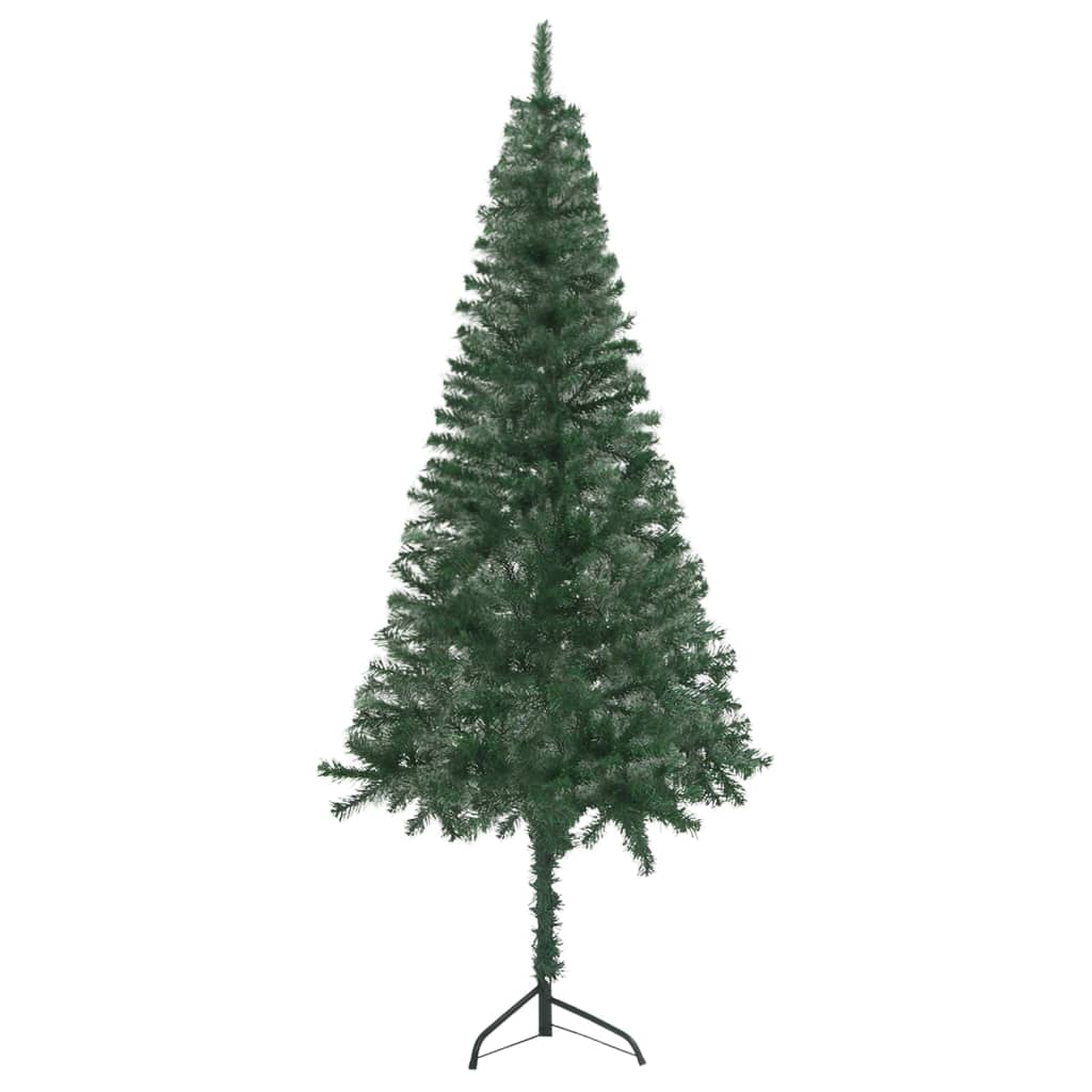 Corner Artificial Pre-lit Christmas Tree Green 240 cm PVC