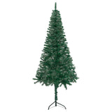 Corner Artificial Pre-lit Christmas Tree Green 240 cm PVC