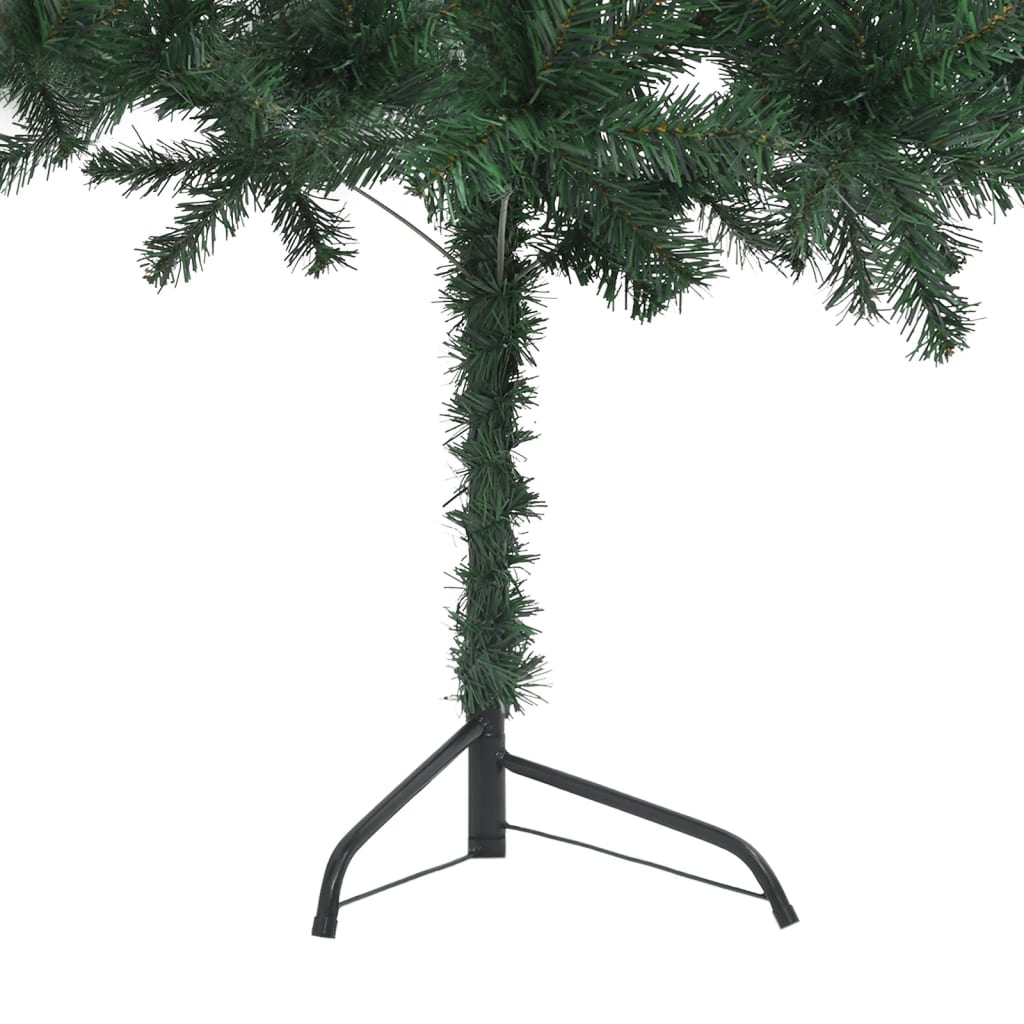 Corner Artificial Pre-lit Christmas Tree Green 240 cm PVC