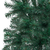 Corner Artificial Pre-lit Christmas Tree Green 240 cm PVC - Close-Up Angle