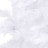 Corner Artificial Pre-lit Christmas Tree White 180 cm PVC - Close-Up Angle