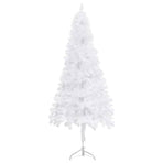 Corner Artificial Pre-lit Christmas Tree White 240 cm PVC
