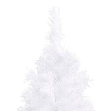 Corner Artificial Pre-lit Christmas Tree White 240 cm PVC - 45-Degree Angle